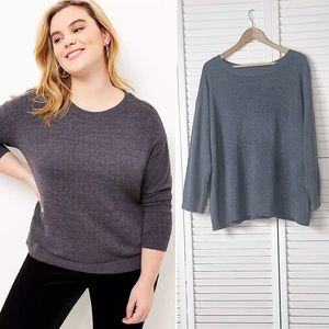 Loft scoop neck drop shoulder sweater